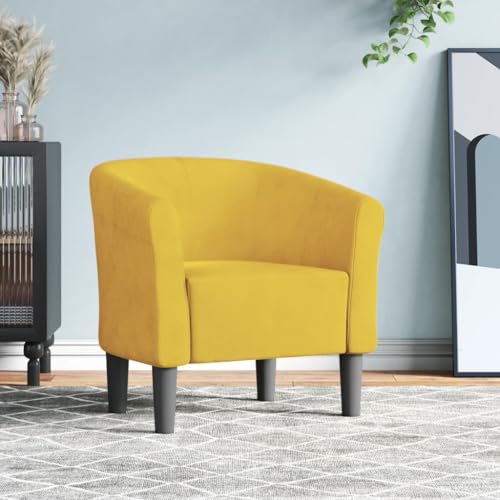 INLIFE Clubsessel Gelb Samt,Möbel,Stühle,Sessel,Gelb,11.3 KG,356448 von INLIFE