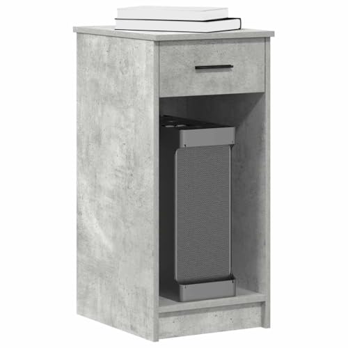 INLIFE Computerschrank mit Schublade Betongrau 35x45x77 cm,Möbel,Büromöbel,Schreibtische,Grau,14 KG,858743 von INLIFE