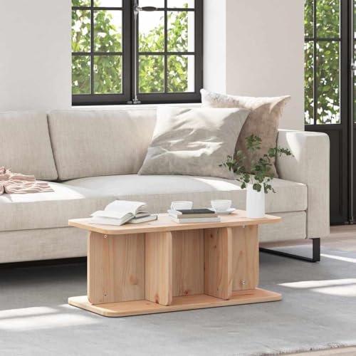 INLIFE Couchtisch Natur 80 x 39,5 x 33,5 cm Massivholz Kiefer,Möbel,Tische,Ziertische,Couchtische,Braun,10.4 KG,873520 von INLIFE