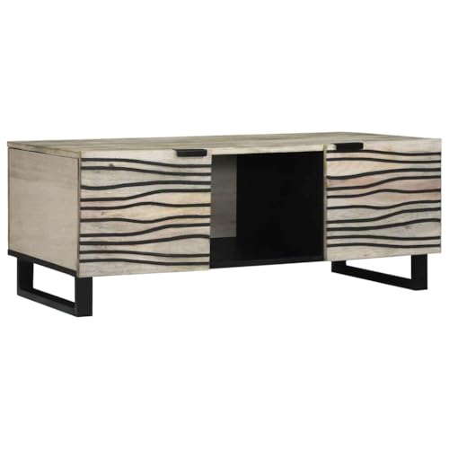 INLIFE Couchtisch Weiß, Schwarz 100 x 54 x 40 cm massives Mangoholz,Möbel,Tische,Ziertische,Couchtische,Beige,25.7 KG,4017984 INLIFE Couchtisch Weiß, Schwarz 100 x 54 x 40 cm massives Mangoholz,Möbel,Tische,Ziertische,Couchtische,Beige,25.7 KG,4017984 von INLIFE