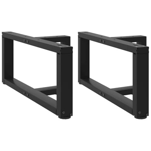 INLIFE Couchtischbeine T-Form 2 STK. Schwarz 70x25x(30-31) cm Stahl,Möbel,Tischzubehör,Tischbeine,Schwarz,9.15 KG,4013016 von INLIFE