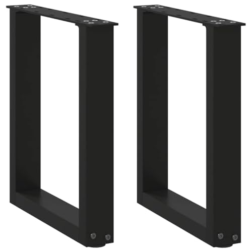 INLIFE Couchtischbeine U-Form 2 STK. Schwarz 38x(42-43) cm Stahl,Möbel,Tischzubehör,Tischbeine,Schwarz,5.9 KG,4013152 von INLIFE