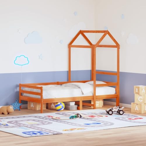 INLIFE Dach für Kinderbett Wachsbraun 118x70x176,5cm Massivholz Kiefer,Möbel,Betten & Zubehör,Bett- & Bettrahmenzubehör,Braun,10.75 KG,846987 von INLIFE