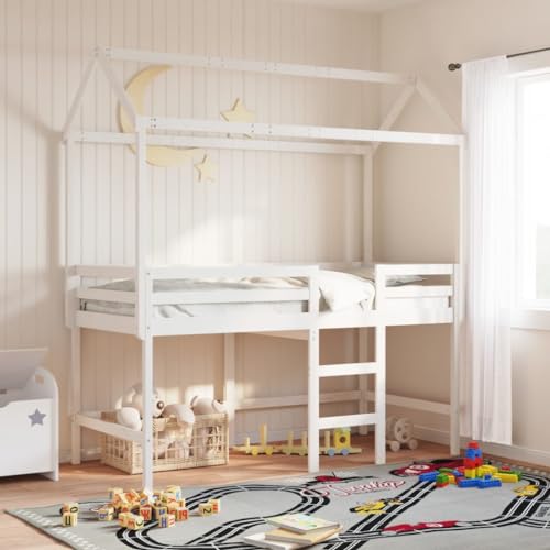 INLIFE Dach für Kinderbett Weiß 207x95,5x159 cm Massivholz Kiefer,Möbel,Betten & Zubehör,Bett- & Bettrahmenzubehör,Weiß,12.8 KG,846965 von INLIFE