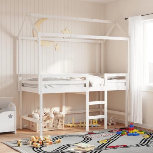 INLIFE Dach für Kinderbett Weiß 217x85,5x154 cm Massivholz Kiefer,Möbel,Betten & Zubehör,Bett- & Bettrahmenzubehör,Weiß,13.1 KG,846962 von INLIFE