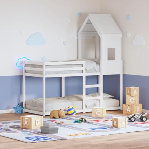 INLIFE Dach für Kinderbett Weiß 60x89x134,5 cm Massivholz Kiefer,Möbel,Betten & Zubehör,Bett- & Bettrahmenzubehör,Weiß,13.4 KG,846886 von INLIFE
