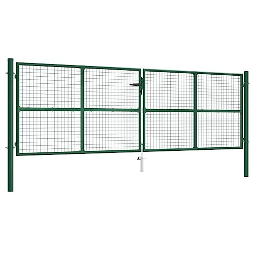 INLIFE Doppelstabmatten-Doppeltor Stahl 390x125 cm Grün,Heimwerkerbedarf,Hauseinzäunung,Gartentore,Grün,45.35 KG,145749 INLIFE Doppelstabmatten-Doppeltor Stahl 390x125 cm Grün,Heimwerkerbedarf,Hauseinzäunung,Gartentore,Grün,45.35 KG,145749 von INLIFE