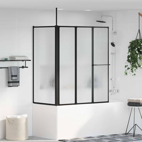 INLIFE Duschwand Falten Other Schwarz 120 x 70 x 137 cm Aluminium,Heimwerkerbedarf,Sanitärbedarf,Zubehör für sanitäre Anlagen,Duschkabinen Zubehör,Duschkabinen & -türen,Schwarz,8.4 KG,42009757 von INLIFE