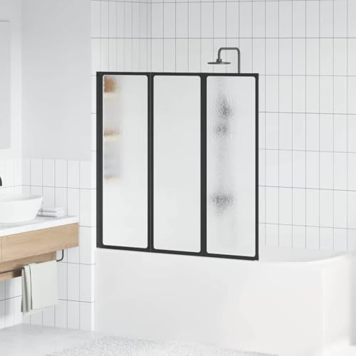 INLIFE Duschwand Schwarz 120 x 2 x 117 cm Aluminium,Heimwerkerbedarf,Sanitärbedarf,Zubehör für sanitäre Anlagen,Duschkabinen Zubehör,Duschkabinen & -türen,Weiß,4.4 KG,42009754 von INLIFE