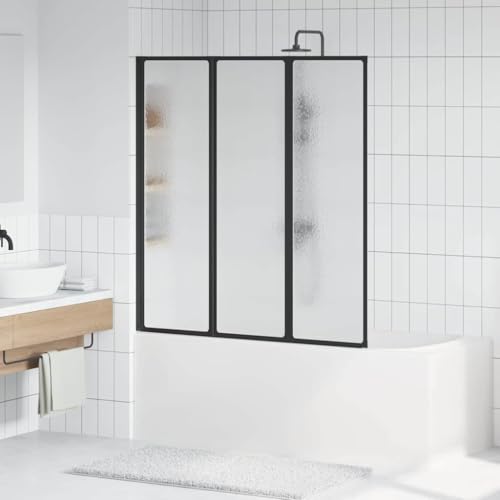 INLIFE Duschwand Schwarz 132 x 2 x 140 cm Aluminium,Heimwerkerbedarf,Sanitärbedarf,Zubehör für sanitäre Anlagen,Duschkabinen Zubehör,Duschkabinen & -türen,Weiß,5.5 KG,42009755 von INLIFE