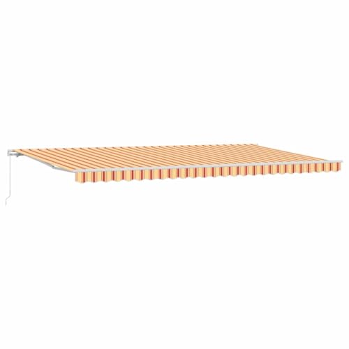 INLIFE Einziehbare Markise Gestreift Gelb und Orange 600 × 300 cm,Heim & Garten,Rasen & Garten,Garten & Balkon,Markisen,Gelb,44.39 KG,3331597 von INLIFE