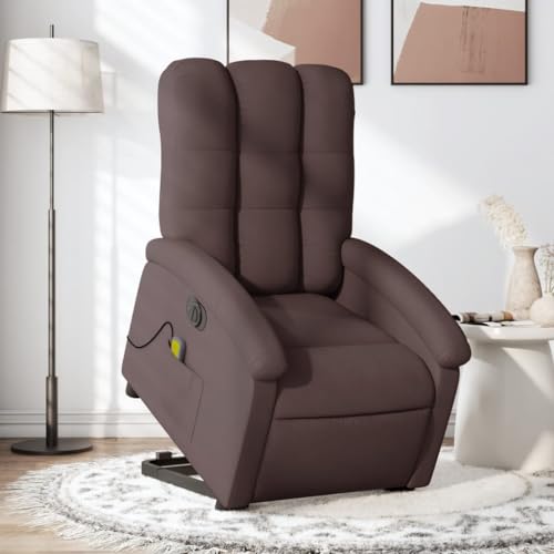 INLIFE Elektrischer Massagesessel mit Aufstehhilfe Dunkelbraun Stoff,Möbel,Stühle,Sessel,Braun,29.35 KG,3204133 von INLIFE
