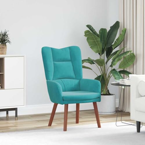 INLIFE Entspannungsstuhl Türkis 63 x 67 x 94 cm Samt,Möbel,Stühle,Sessel,Türkis,8.5 KG,42001812 von INLIFE