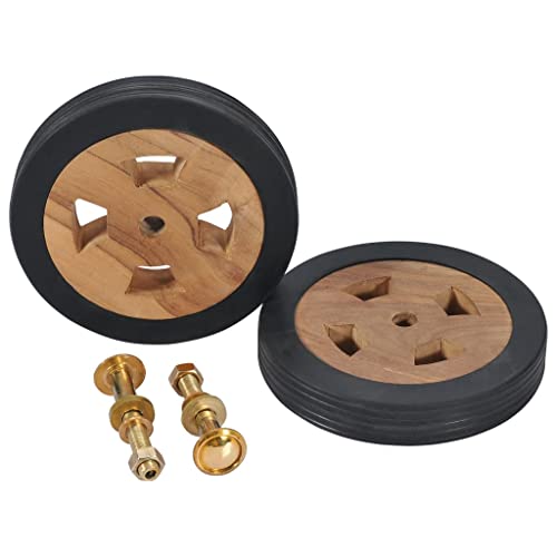 INLIFE Ersatzräder für Sonnenliege 2 STK. Massivholz Teak,Braun,2.3KG INLIFE Ersatzräder für Sonnenliege 2 STK. Massivholz Teak,Braun,2.3KG von INLIFE