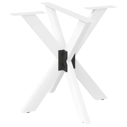 INLIFE Esstischbein in Spinnenform Weiß 85x85x(72-73) cm Stahl,Möbel,Tischzubehör,Tischbeine,Weiß,16.4 KG,4013121 von INLIFE