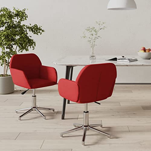 INLIFE Esszimmerstühle 2 STK. Drehbar Weinrot Stoff,Rot,15.7KG,3103033 INLIFE Esszimmerstühle 2 STK. Drehbar Weinrot Stoff,Rot,15.7KG,3103033 von INLIFE