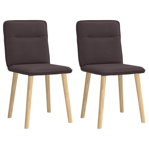 INLIFE Esszimmerstühle 2 STK. Dunkelbraun Stoff,Möbel,Stühle,Esszimmerstühle,Braun,16.6 KG,4101224 von INLIFE