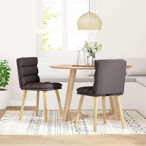 INLIFE Esszimmerstühle 2 STK. Dunkelbraun Stoff,Möbel,Stühle,Esszimmerstühle,Dunkelbraun,17 KG,4101297 von INLIFE