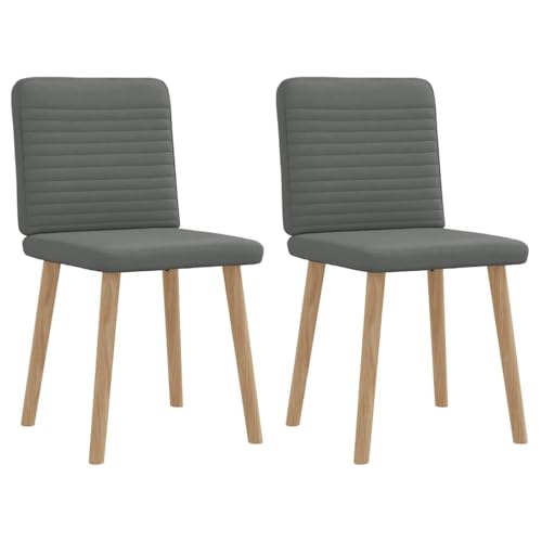 INLIFE Esszimmerstühle 2 STK. Dunkelgrau Stoff,Möbel,Stühle,Esszimmerstühle,Grau,16.8 KG,4101145 von INLIFE
