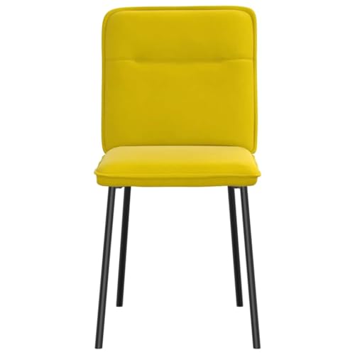 INLIFE Esszimmerstühle 2 STK. Gelb Samt,Möbel,Stühle,Esszimmerstühle,Gelb,14.3 KG,4101216 von INLIFE