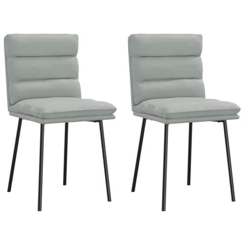 INLIFE Esszimmerstühle 2 STK. Hellgrau Samt,Möbel,Stühle,Esszimmerstühle,Hellgrau,15.8 KG,4101282 von INLIFE