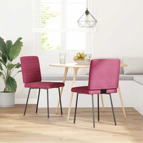 INLIFE Esszimmerstühle 2 STK. Weinrot Samt,Möbel,Stühle,Esszimmerstühle,Rot,14.8 KG,4101161 von INLIFE