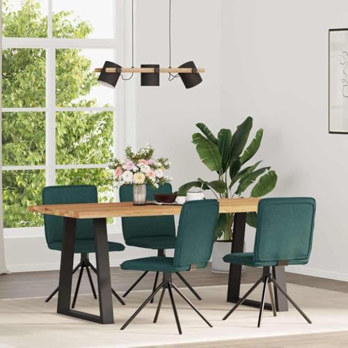 INLIFE Esszimmerstühle 4 STK. Dunkelgrün Stoff,Möbel,Stühle,Esszimmerstühle,Grün,36 KG,3315337 von INLIFE