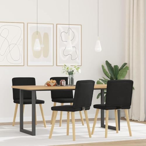 INLIFE Esszimmerstühle 4 STK. Schwarz Stoff,Möbel,Stühle,Esszimmerstühle,Schwarz,33.2 KG,3315299 von INLIFE