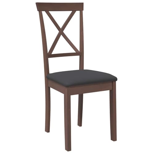 INLIFE Esszimmerstühle mit Kissen 2 STK. Braun Massivholz Gummibaum,Möbel,Stühle,Esszimmerstühle,Braun,10.2 KG,4102402 von INLIFE