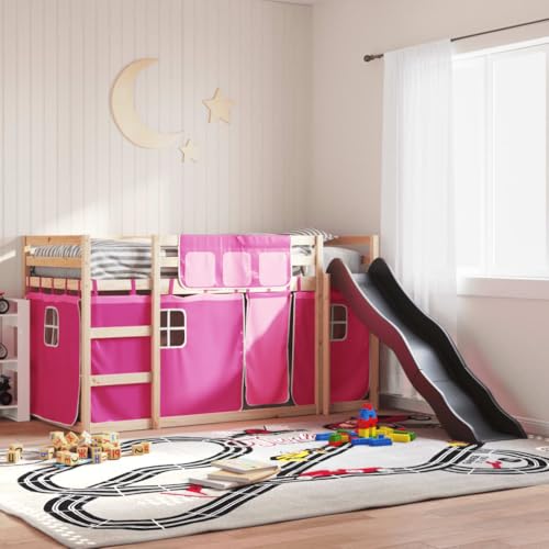INLIFE Etagenbett mit Rutsche und Gardinen Rosa 90x200 cm,Möbel,Betten & Zubehör,Betten & Bettgestelle,Rosa,42.95 KG,3284109 INLIFE Etagenbett mit Rutsche und Gardinen Rosa 90x200 cm,Möbel,Betten & Zubehör,Betten & Bettgestelle,Rosa,42.95 KG,3284109 von INLIFE