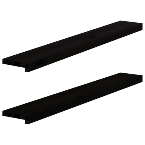 INLIFE Fensterbänke 2 STK. Dunkelbraun 110x15x2 cm Massivholz Eiche,Heimwerkerbedarf,Baumaterialien,Fensterbauteile,Fensterrahmen,Braun,6.35 KG,4009169 von INLIFE