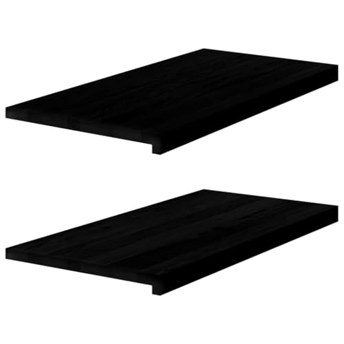 INLIFE Fensterbänke 2 STK. Dunkelbraun 80x40x2 cm Massivholz Eiche,Heimwerkerbedarf,Baumaterialien,Fensterbauteile,Fensterrahmen,Braun,12.1 KG,4009198 von INLIFE