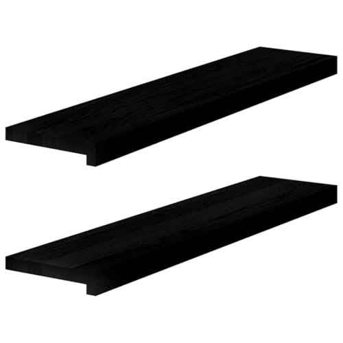 INLIFE Fensterbänke 2 STK. Dunkelbraun 90x20x2 cm Massivholz Eiche,Heimwerkerbedarf,Baumaterialien,Fensterbauteile,Fensterrahmen,Braun,6.85 KG,4009175 von INLIFE