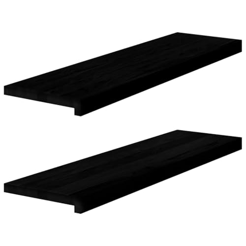 INLIFE Fensterbänke 2 STK. Dunkelbraun 90x30x2 cm Massivholz Eiche,Heimwerkerbedarf,Baumaterialien,Fensterbauteile,Fensterrahmen,Braun,9.7 KG,4009191 von INLIFE