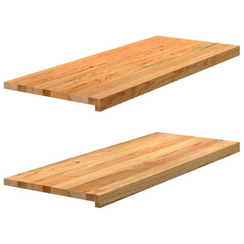 INLIFE Fensterbänke 2 STK. Hellbraun 100x40x2 cm Massivholz Eiche,Heimwerkerbedarf,Baumaterialien,Fensterbauteile,Fensterrahmen,Braun,13.65 KG,4009160 von INLIFE
