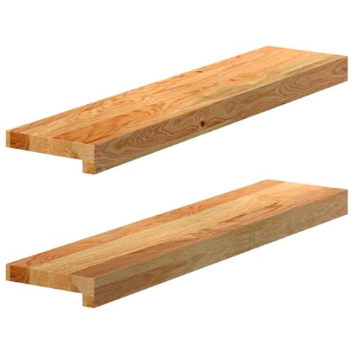 INLIFE Fensterbänke 2 STK. Hellbraun 70x15x2 cm Massivholz Eiche,Heimwerkerbedarf,Baumaterialien,Fensterbauteile,Fensterrahmen,Braun,4.25 KG,4009125 von INLIFE