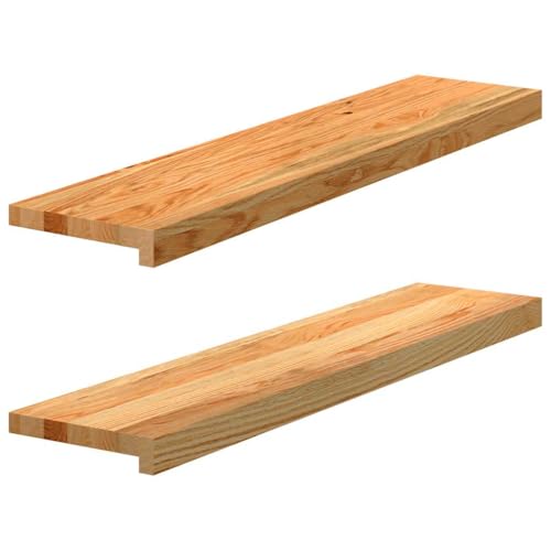 INLIFE Fensterbänke 2 STK. Hellbraun 90x20x2 cm Massivholz Eiche,Heimwerkerbedarf,Baumaterialien,Fensterbauteile,Fensterrahmen,Braun,6.55 KG,4009135 von INLIFE