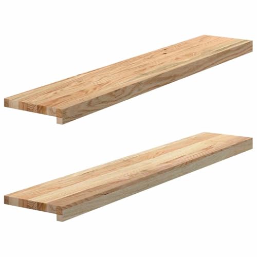 INLIFE Fensterbänke 2 STK. Unbehandelt 110x20x2 cm Massivholz Eiche,Heimwerkerbedarf,Baumaterialien,Fensterbauteile,Fensterrahmen,Braun,7.85 KG,4009097 von INLIFE