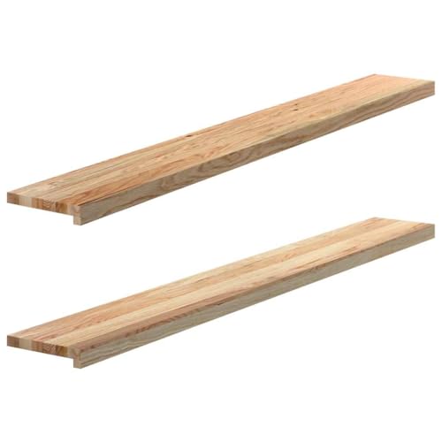 INLIFE Fensterbänke 2 STK. Unbehandelt 160x20x2 cm Massivholz Eiche,Heimwerkerbedarf,Baumaterialien,Fensterbauteile,Fensterrahmen,Braun,11.45 KG,4009100 von INLIFE
