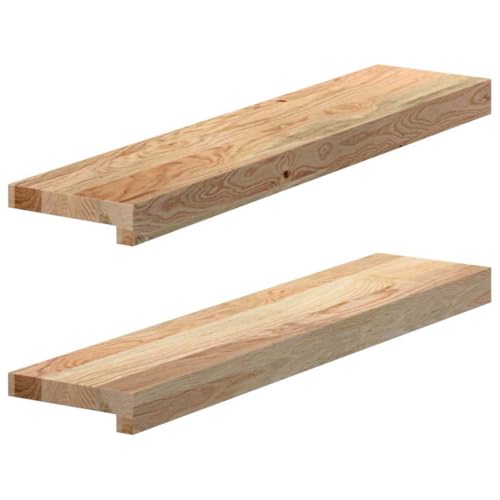 INLIFE Fensterbänke 2 STK. Unbehandelt 70x15x2 cm Massivholz Eiche,Heimwerkerbedarf,Baumaterialien,Fensterbauteile,Fensterrahmen,Braun,3.8 KG,4009085 von INLIFE