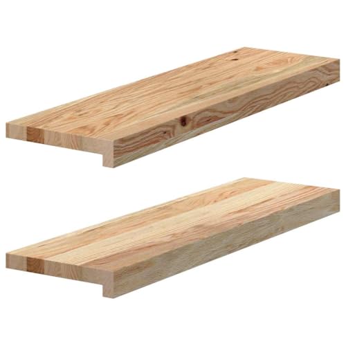INLIFE Fensterbänke 2 STK. Unbehandelt 70x20x2 cm Massivholz Eiche,Heimwerkerbedarf,Baumaterialien,Fensterbauteile,Fensterrahmen,Braun,5.45 KG,4009093 von INLIFE