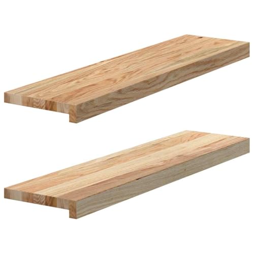 INLIFE Fensterbänke 2 STK. Unbehandelt 80x20x2 cm Massivholz Eiche,Heimwerkerbedarf,Baumaterialien,Fensterbauteile,Fensterrahmen,Braun,5.5 KG,4009094 von INLIFE