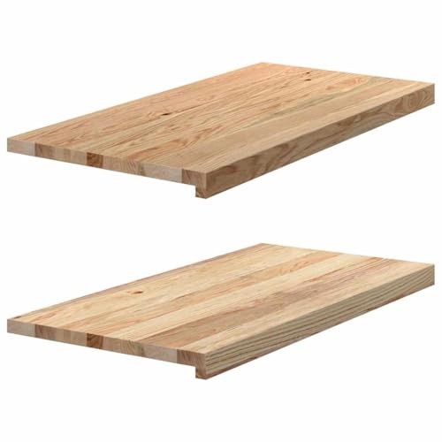 INLIFE Fensterbänke 2 STK. Unbehandelt 80x40x2 cm Massivholz Eiche,Heimwerkerbedarf,Baumaterialien,Fensterbauteile,Fensterrahmen,Braun,11.25 KG,4009118 von INLIFE