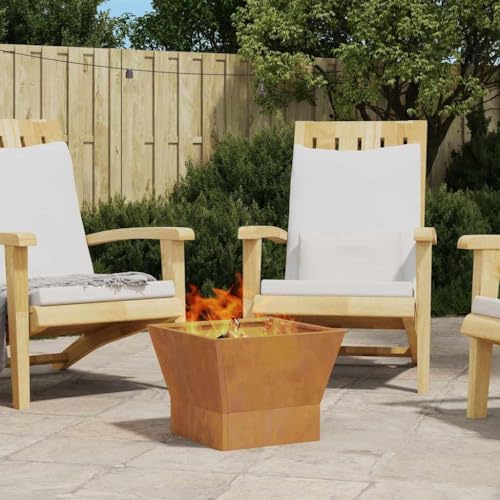 INLIFE Feuerplatz Braun 40 x 40 x 35 cm Stahl,Heim & Garten,Kamine,Braun,4.85 KG,858909 von INLIFE