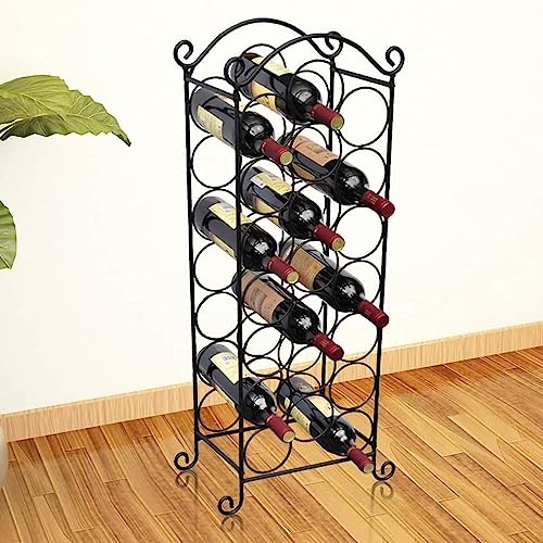 INLIFE Flaschenregal für 21 Flaschen Metall,Möbel,Schränke,Weinregale,Schwarz,3.5 KG,50206 von INLIFE
