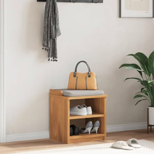 INLIFE Flurbank SANDNES 45x40x50 cm Massivholz Kiefer,Möbel,Sitzbänke,Truhen- & Flurbänke,Braun,8.2 KG,4010442 von INLIFE