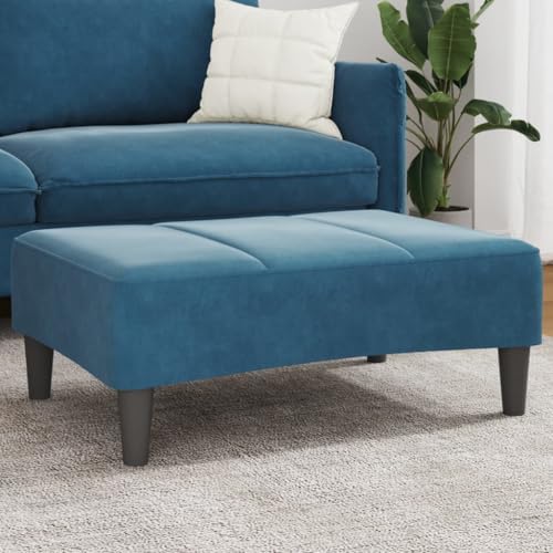 INLIFE Fußhocker Blau 77x55x31 cm Samt,Möbel,Polsterhocker,Blau,6.95 KG,4007374 von INLIFE