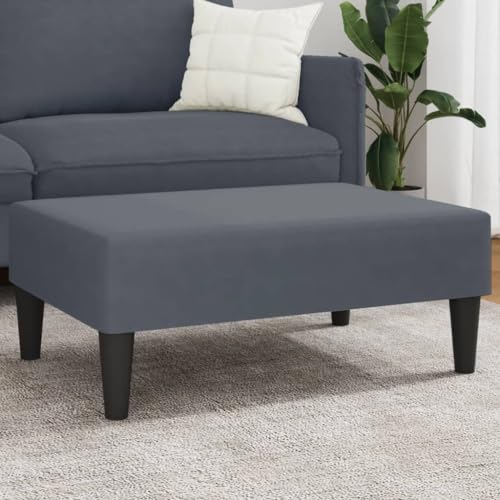 INLIFE Fußhocker Dunkelgrau 77x55x31 cm Samt,Möbel,Polsterhocker,Grau,6.8 KG,379558 von INLIFE