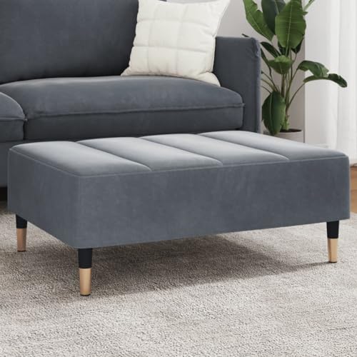 INLIFE Fußhocker Dunkelgrau 77x55x31 cm Samt,Möbel,Polsterhocker,Grau,6.9 KG,4007394 von INLIFE