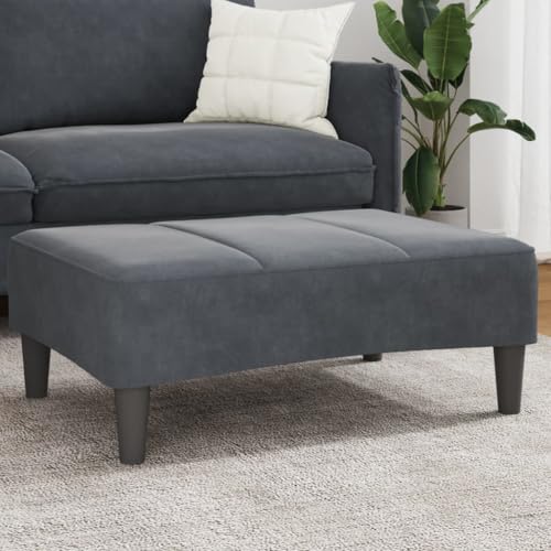 INLIFE Fußhocker Dunkelgrau 77x55x31 cm Samt,Möbel,Polsterhocker,Grau,6.95 KG,4007376 von INLIFE